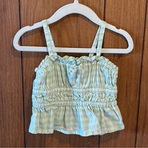 Old Navy Green Gingham Kids Top